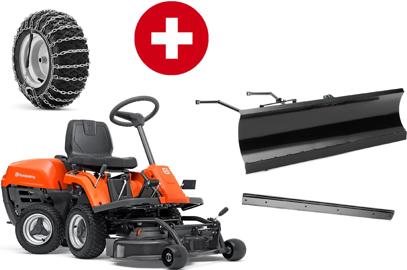 1-28.webp Husqvarna Frontmäher R 112C mit Mähdeck Combi 85 – Winterpaket mit Schneeschild, Gummileiste und Schneeketten – Modell 2023 – Bild 1