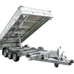3-ACHSIGER HYDRAULISCHER KIPPANHÄNGER 400×200 UNITRAILER TASKER 400/3C 3500 KG